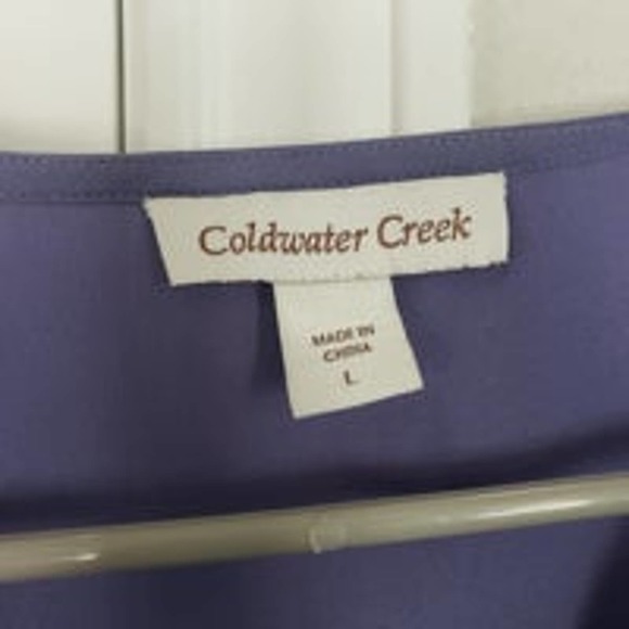 Coldwater Creek purple blouse size large - Picture 2 of 2